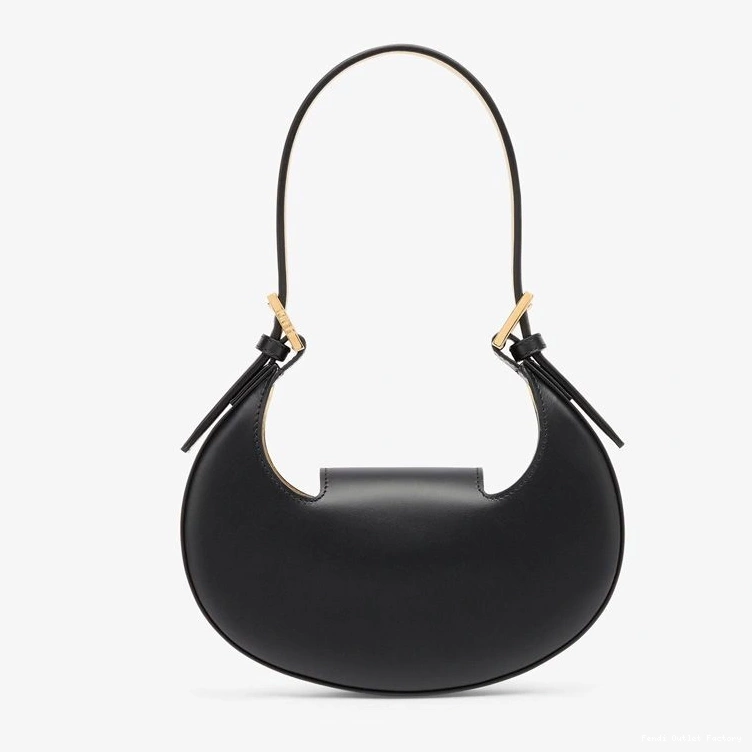 Cheap HOT Cookie Mini Bag Hobo Calf Black In Fendi Leather 0825